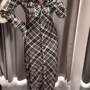 Zara plaid dress L